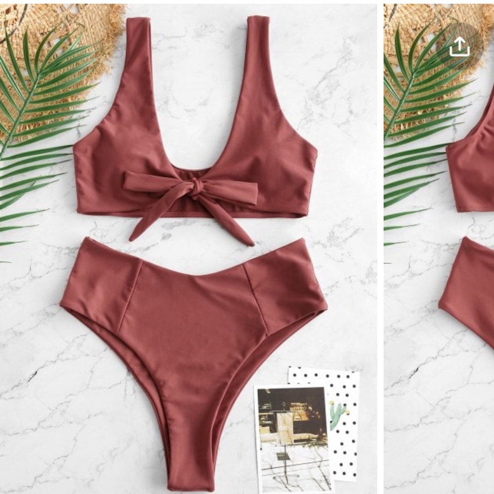Bowknot High Waisted Bikini Set